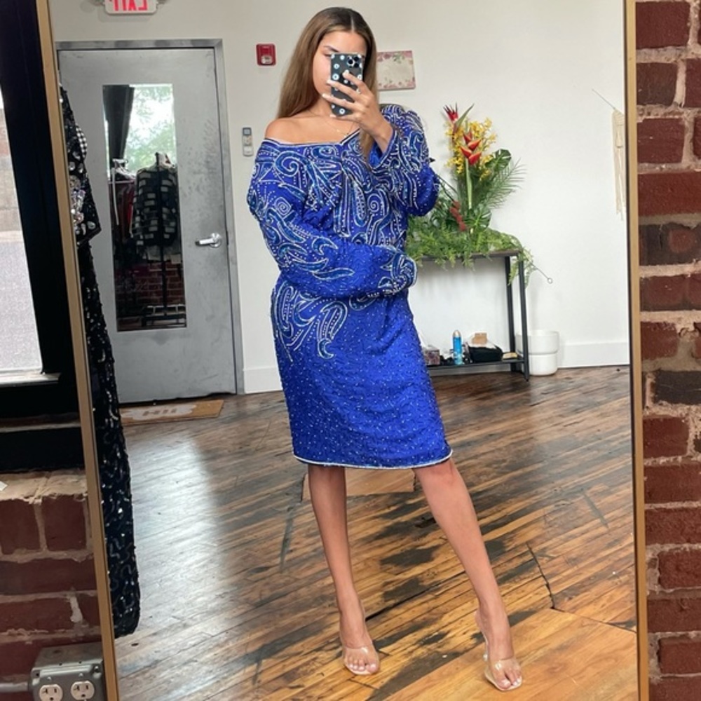Vintage Stenay beaded sequin dress 18